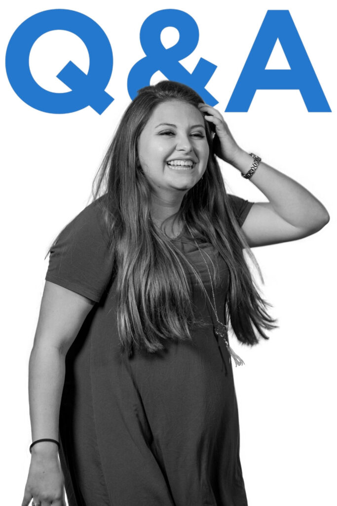 Portrait of Bailey Glenn is featured along with the word Q&A