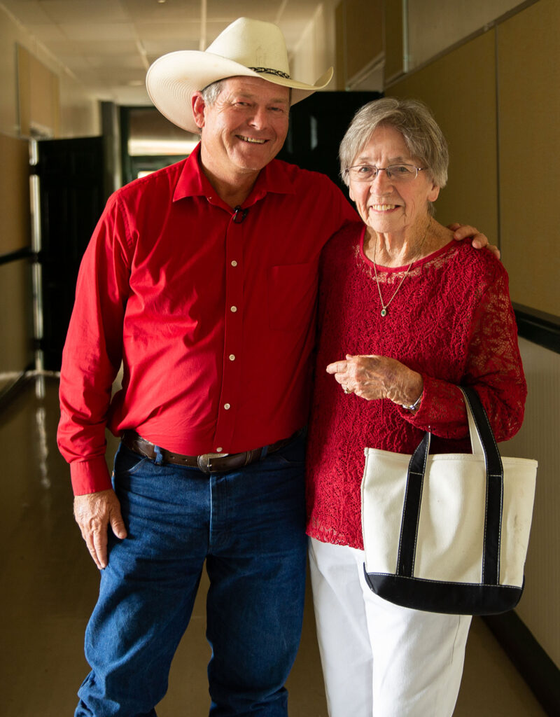 Mark Jones poses with Sybil Ellison his first grade teacher from over 50 years ago. 
