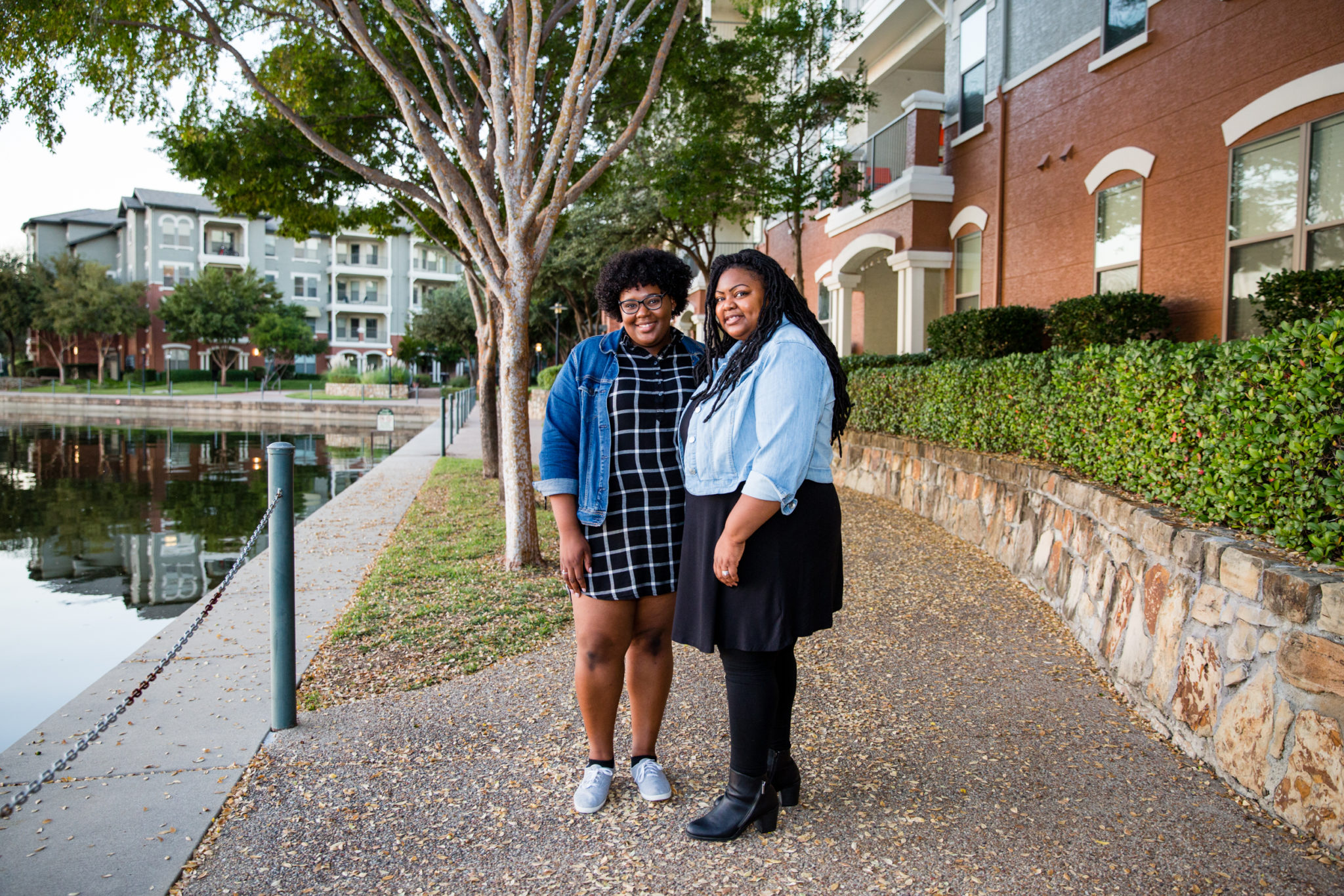 Sherica poses with her mom, Nina in front of their apartment complex in North Dallas.