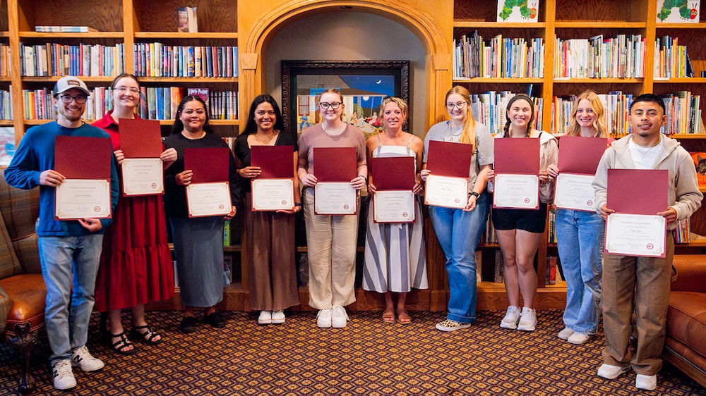 10 Charles Butt Scholars from West Texas A&M hold certifications of their award