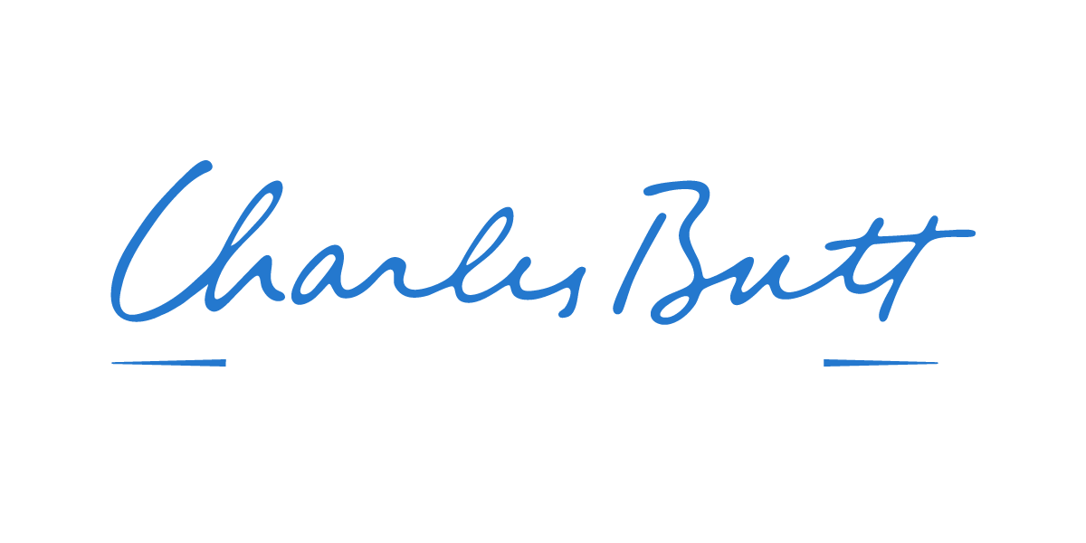 Charles Butt Foundation logo, 1-color, dark background
